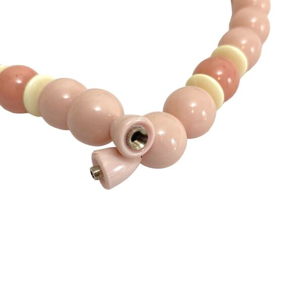 Vintage Avon Necklace Pink / Cream Beads 26" Long Retro Accessory - Picture 11 of 11